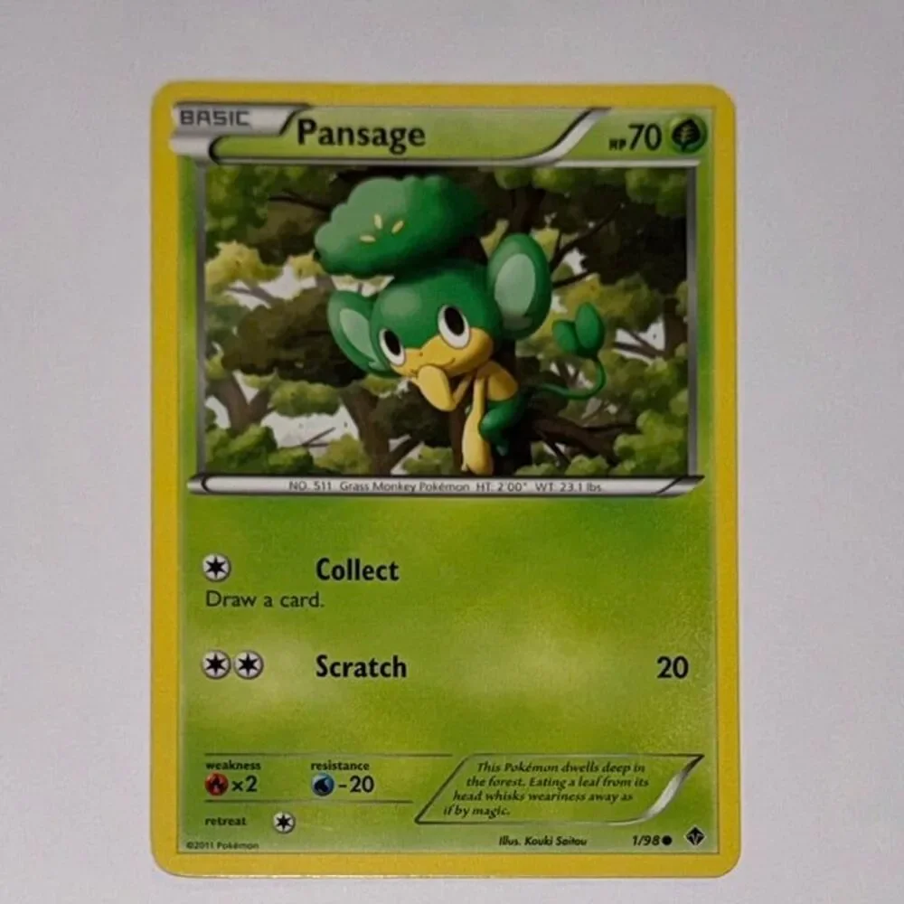 Pokemon | Toys | Pokemon Card Pansage 98 Pokemon Emerging Powers | Poshmark